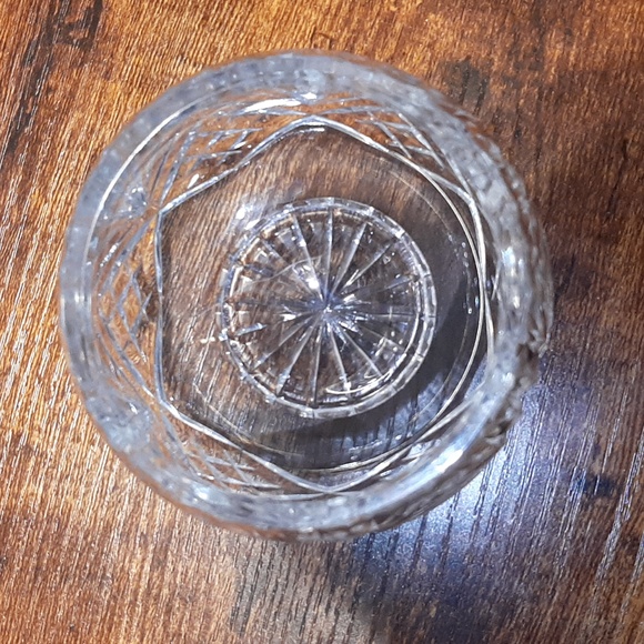 Bohemian Lead Crystal Footed Bowl Pineapple Pattern 3.25” tall - Picture 3 of 9